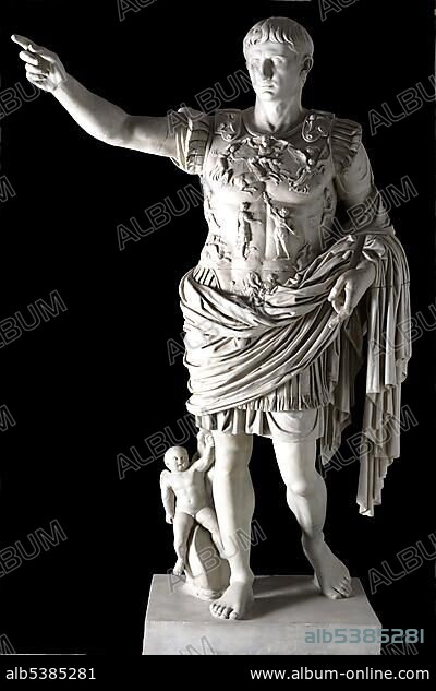 Augustus of Prima Porta, 1st century, sculpture.