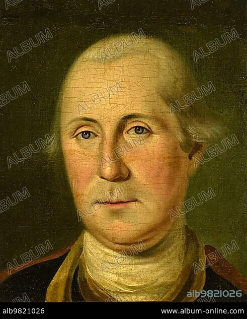 George Washington (22 February 1732 - 14 December 1799) was the first President of the United States of America from 1789 to 1797; Historical; digitally restored reproduction from a 19th century original.