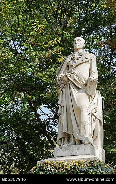 Mariano Lagasca y Segura, botanist, memorial, Real Jardin Botanico, botanic garden, park, Madrid, Spain, Europe.