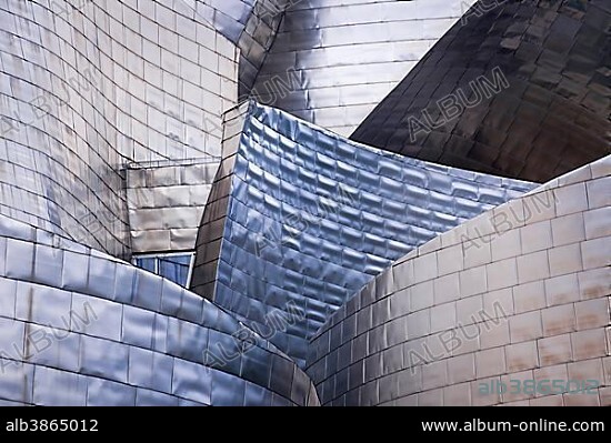 Guggenheim Museum Bilbao, architect Frank O. Gehry, detail, Bilbao, Basque Country, Spain, Europe.