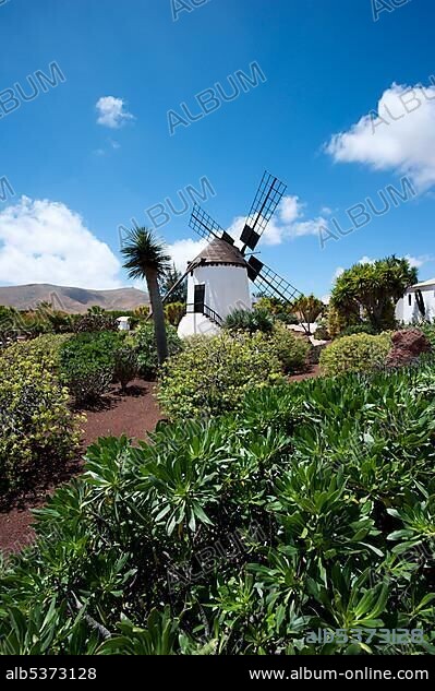 Molino de Antigua, windmill in the open-air museum of Antigua, Fuerteventura, Gran Canaria, Canary Islands, Spain, Europe.