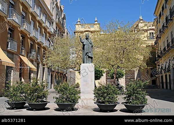 Memorial to the archbishop Marcelino, bishop, Plaza del Arzobispo Square, Valencia, Spain, Europe.