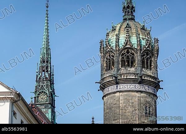 Castle Church, Luther city Wittenberg, Saxony-Anhalt, Germany, Europe.