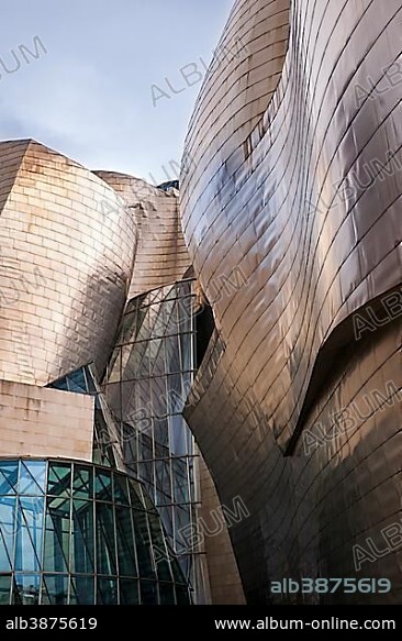 Guggenheim Museum Bilbao, architect Frank O. Gehry, detail, Bilbao, Basque Country, Spain, Europe.