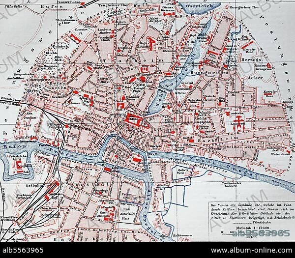 Stadtplan, city map from the year 1892: Königsberg, Königsberg, now Kaliningrad, Russia, Russland, digital restaurierte Reproduktion einer Originalvorlage aus dem 19. Jahrhundert, Europe.