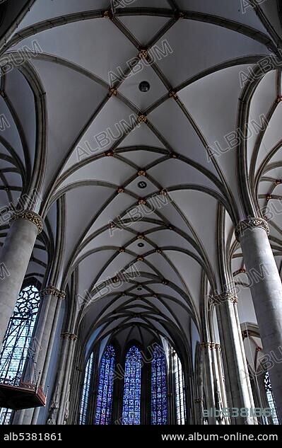 Interior, St. Lamberti Church, Muenster, North Rhine-Westphalia, Germany, Europe.