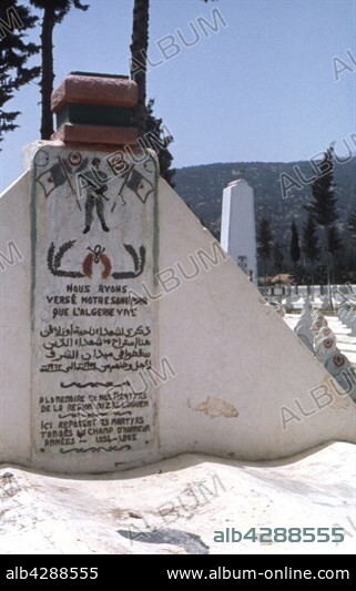 Algeria - 20th century. Soummam Valley - Ouzellagen cemetery. Algerian War of Independence: Soummam Congress, 1956. Photograph by Henri Douzon.