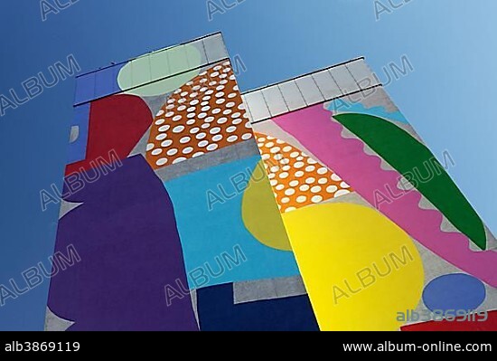 Murals by artist Hense, Urban Art Festival City Leaks 2015 Cologne, North Rhine-Westphalia, Germany, Europe *** IMPORTANT: For editorial use only ***.