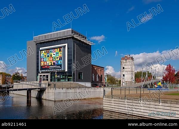 Rock?n?popmuseum, Turbine Hall of the former spinning mill van Delden and Co., Udo-Lindenberg-Platz, Gronau, Westphalia, North Rhine-Westphalia, Germany, Europe.