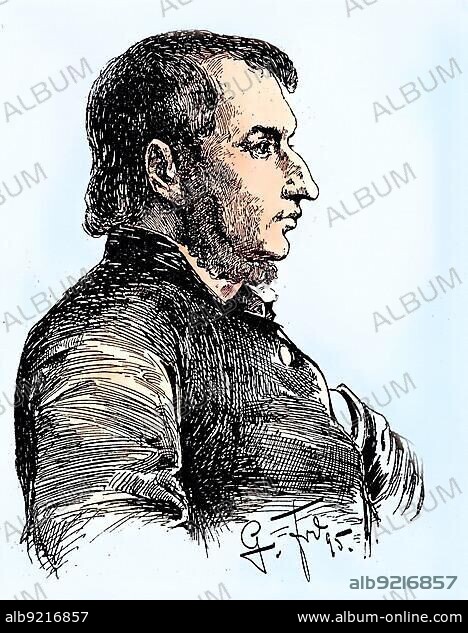 Max Schneckenburger, 1819, 1849, was a German poet. The patriotic hymn Die Wacht am Rhein uses the text of a poem by Schneckenburger from 1840, Situation from the time of the Franco-Prussian War, 1870-1871, Historical, digitally restored reproduction from a 19th century original.