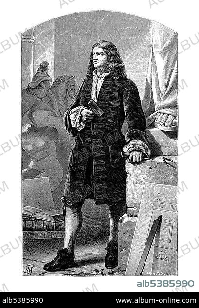 Historical portrait, Andreas Schlueter.