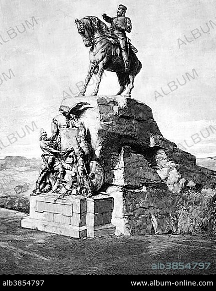 The Emperor Frederick monument near the battlefield at Woerth, Franco-Prussian War or Franco-German War, 1870-1871, between the French Empire and the Kingdom of Prussia.