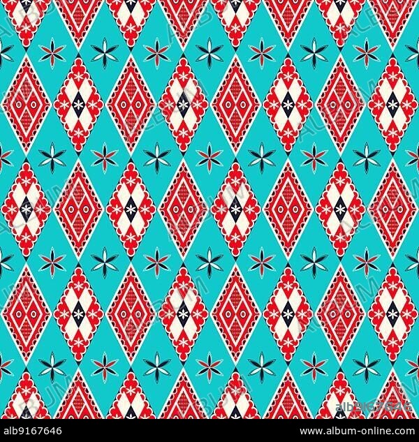 Najdi style vector seamless pattern.