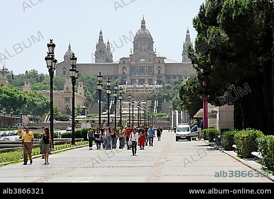 Museu Nacional d'Art de Catalunya, Palau Nacional, National Palace, Barcelona, Catalonia, Spain, Europe.