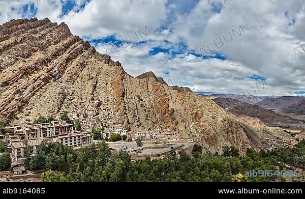 Panorama of Hemis gompa (Tibetan Buddhist monastery), Ladakh, Jammu and Kashmir, India, Asia.