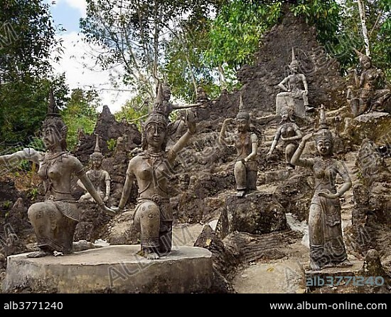 Buddha statues in Magic Garden or Secret Buddha Garden, Koh Samui, Thailand, Asia.