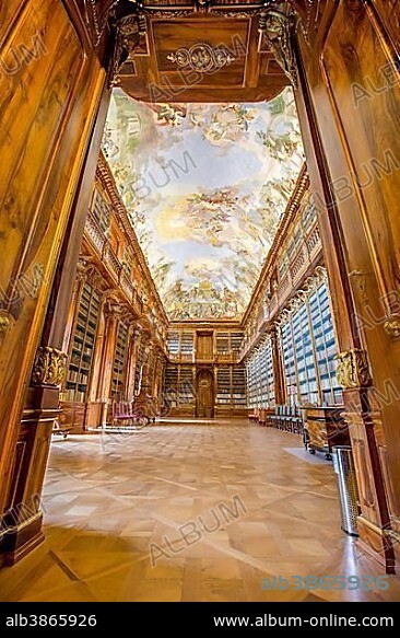 Philosophical Hall of the Library, Strahov Monastery, Prague, Czech Republic, Europe.