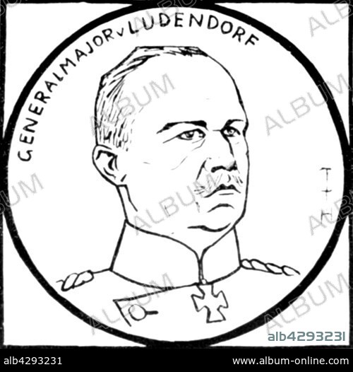 First World War.. Erich Ludendorff, General-in-chief of the German army.