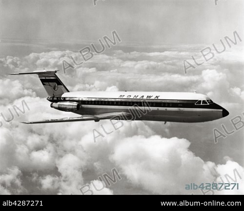 The British Aircraft Corporation One-Eleven (known as BAC 111 or BAC 1-11), British jet airliner, when it was acquired by the American airline Mohawk Airlines.. 1965.