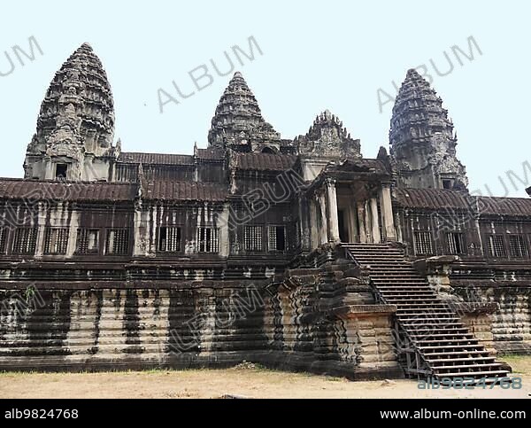 Angkor Wat Temple; Siem Reap Province; Angkor's Temple Complex Site listed as World Heritage by Unesco in 1192; built at the XIIth Century; Cambodia; Asia.