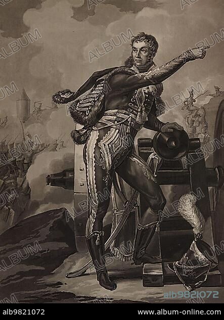 Jean Andoche Junot; Duke of Abrantès (24 September 1771-29 July 1813) was a French Général de division and aide-de-camp to Napoléon Bonaparte; Historical; digitally restored reproduction of an original of the period.