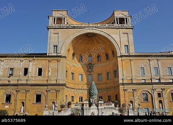 Cortile della Pigna courtyard, Vatican Museums, Vatican City, Rome, Lazio, Italy, Europe.