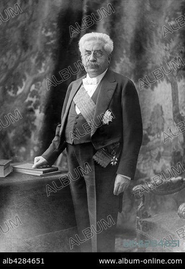 French statesman Alexandre Millerand. He was President of the Republic from 1920 to 1924.. Portrait c.1920. Photo Taponier.