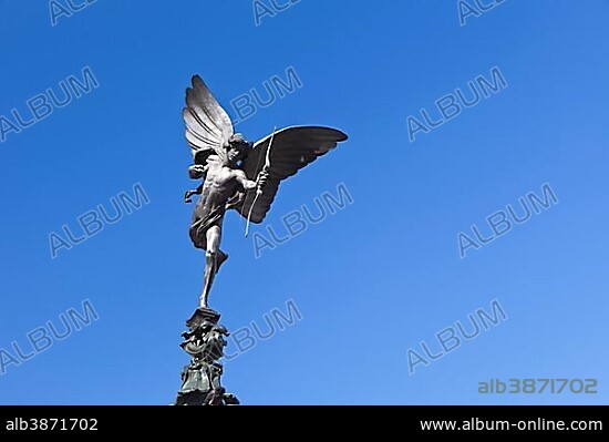Eros statue, Piccadilly Circus, London, England, United Kingdom, Europe.