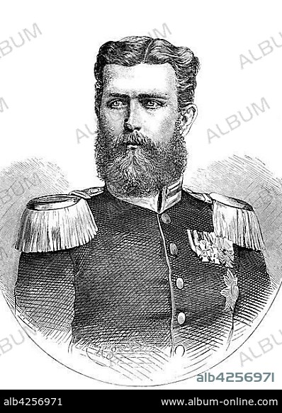 Leopold, Prince of Hohenzollern, Leopold Stephan Karl Anton Gustav Eduard Tassilo Fuerst von Hohenzollern, 22 September 1835, 8 June 1905, woodcut, portrait, Germany, Europe.