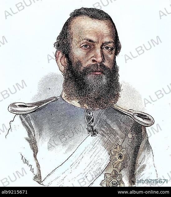 Luitpold, Prince Regent of Bavaria, Prince Regent Luitpold Karl Joseph Wilhelm Ludwig of Bavaria, 1821, 1912, was the de facto ruler of Bavaria from 1886 to 1912, situation from the time of the Franco-Prussian War, 1870-1871, Historic, digitally restored reproduction from a 19th century original.