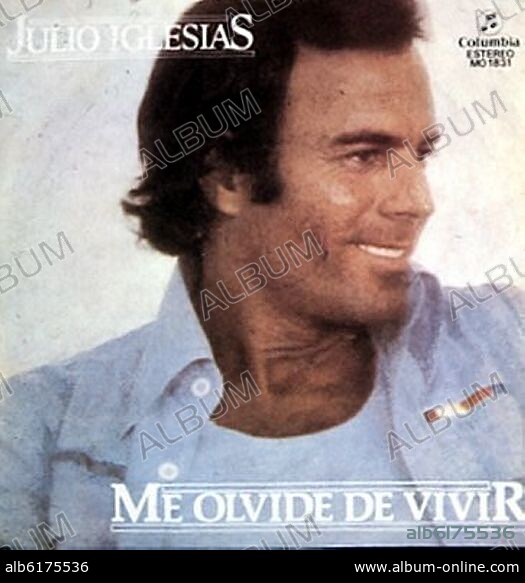 CARATULA DEL SINGLE DE JULIO IGLESIAS "ME OLVIDE DE VIVIR" - 1978.