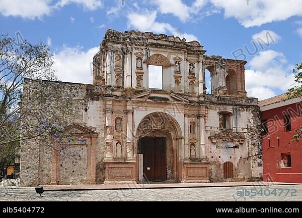 Convento de la Compania de Jesus, ruins, Antigua Guatemala, Guatemala, Central America.