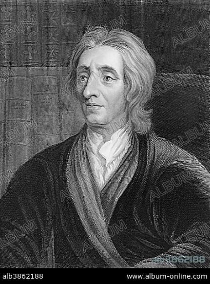 Portrait of John Locke, 1632, 1704, English philosopher and thought leader of the Enlightenment.