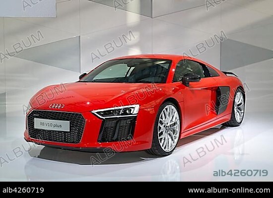 Audi R8 V10 plus, presented at a press conference at AUDI AG, Audi Forum, Ingolstadt, Bavaria, Germany, Europe.