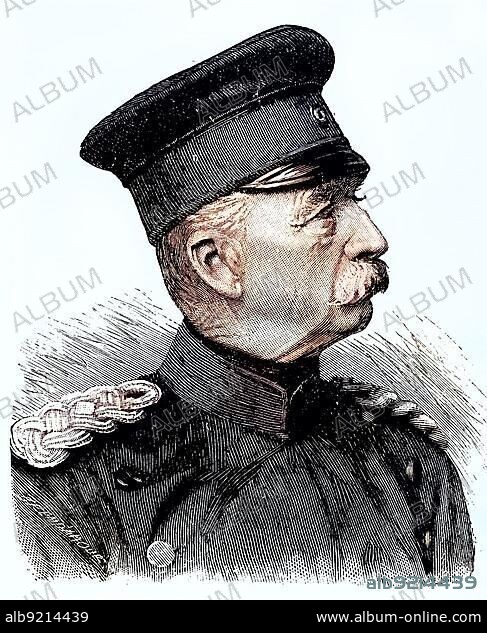 Military people of Germany in the Franco-Prussian War 1870, 1871, Friedrich Wilhelm Adalbert von Bredow, 25 May 1814, 3 March 1890, was a Prussian officer, last lieutenant general, Germany, Historical, digitally restored reproduction from a 19th century original, Europe.