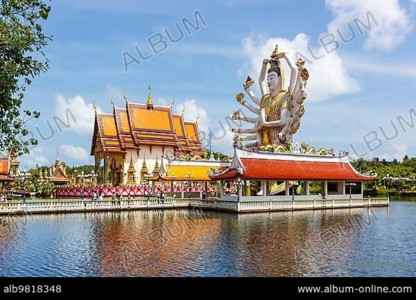 Wat Plai Laem Temple with statue of the goddess Guanyin on the island of Ko Samui; Thailand; Asia.
