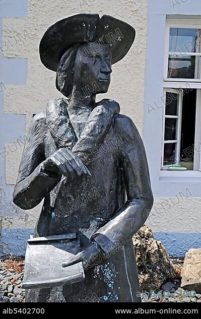 Tilemann Elhen of Wolfhagen, monument to the town chronicler, Regional Museum, Wolfhagen, Wolfhager Land, Habichtswald National Park, Hesse, Germany, Europe.