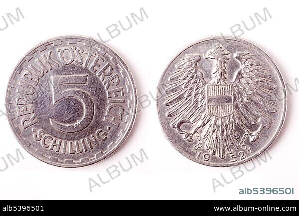 5 schilling from 1952 in Austria.