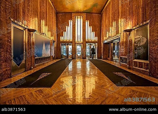Lobby, Chrysler Building, Art Deco, Lexington Avenue, Midtown, Manhattan, New York City, USA, North America.