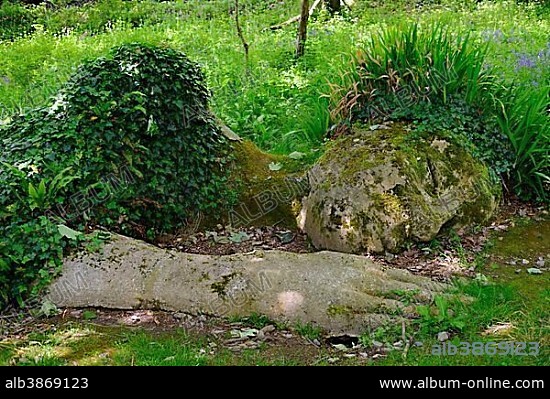 Sculpture The Mud Maid of Susan Hill, The Lost Gardens of Heligan, near St Austell, Cornwall, England, United Kingdom, Europe.