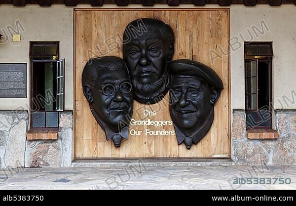 Park founders, Stephanus Johannes Paulus "Paul" Kruger, Pieter Gert Wessel, James Stevenson Hamilton, Skukuza, Kruger National Park, South Africa, Africa.