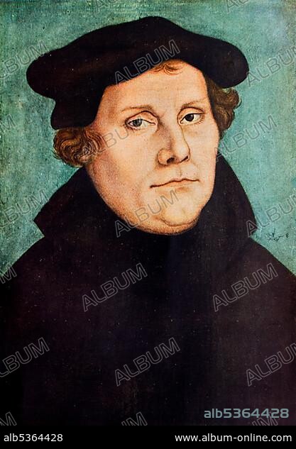 Martin Luther 1530, painting by Lukas Cranach.
