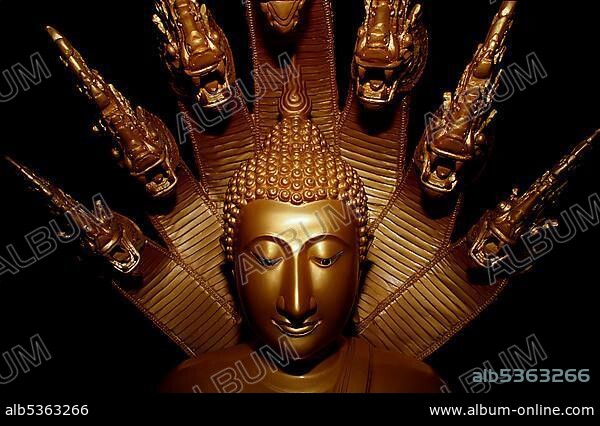 Buddha statue in Wat Phra Thong temple, Phuket, Thailand, Asia.