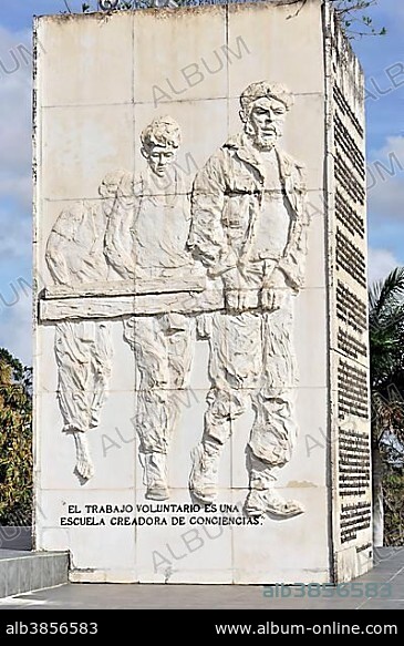 Detail, Memorial to Ernesto Che Guevara, Santa Clara, Cuba, Greater Antilles, Caribbean, Central America, America, Central America.
