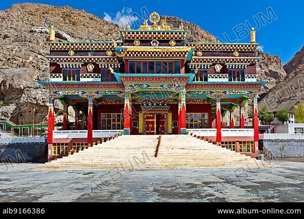 Buddhist monastery in Kaza. Spiti Valley, Himachal Pradesh, India, Asia.