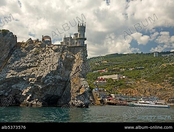 The Castle Swallow Nest at the Cape Air-Todor, Jalta, Crimea, Ukraine, South-Easteurope, Europe,, Europe.
