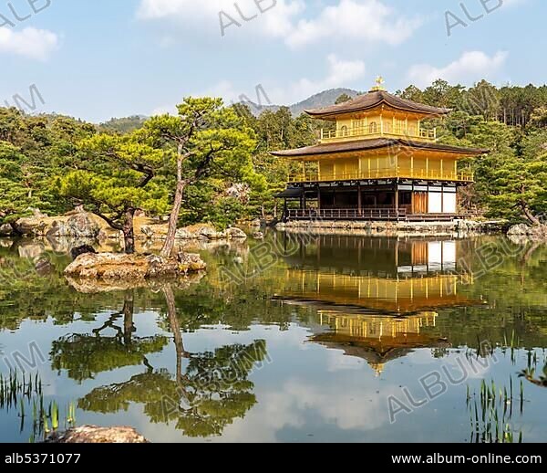 Golden Pavilion Temple, Kinkaku-ji, Kyoto, Japan, Asia.
