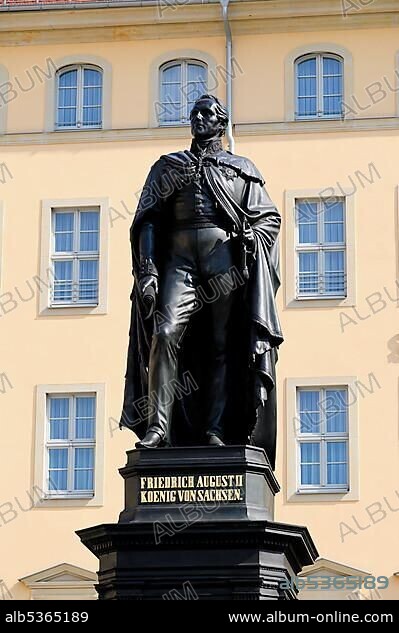 Statue of Friedrich August II, Frederick Augustus II, King of Saxony, Dresden, Saxony, Germany, Europe.