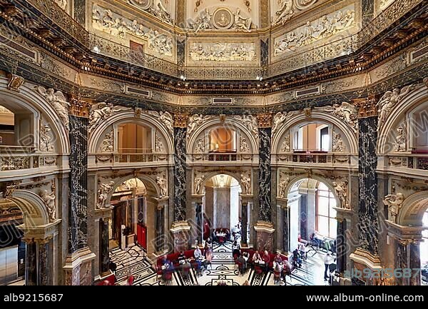 The café inside Kunsthistorisches Museum. Vienna Austria.