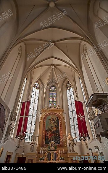 Choir, Maltese Church of St. John Baptist, redesigned in classicistic style between 1806 and 1808, Vienna, Austria, Europe.